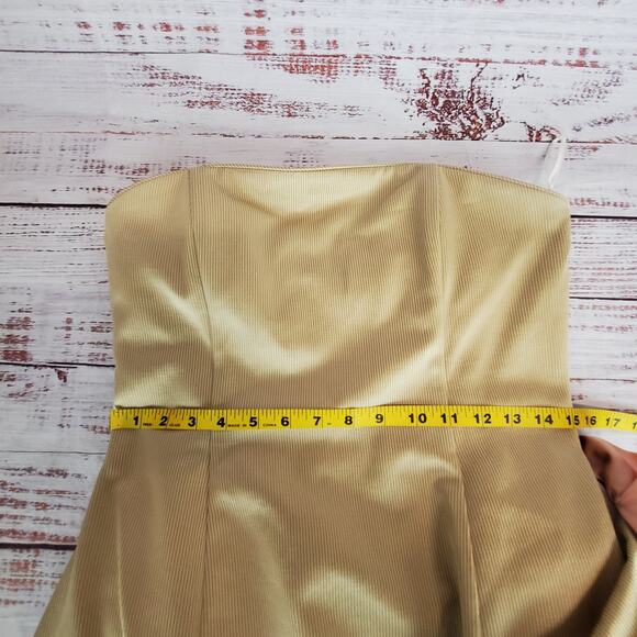 Jessica Mcclintock Formal Gold Ball Gown Sz 10 Tulle Layered Princess Maxi Dress - Picture 14 of 16